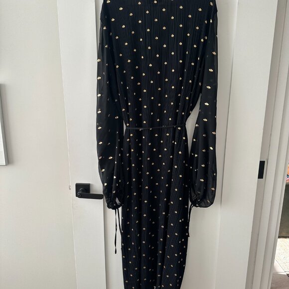 Never Fully Dressed | Black Celia Plisse Dress | US 22 / UK26 - Picture 7 of 10